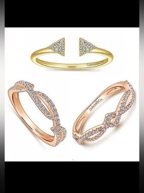 Gabriel & Co 14k Gold & diamond rings